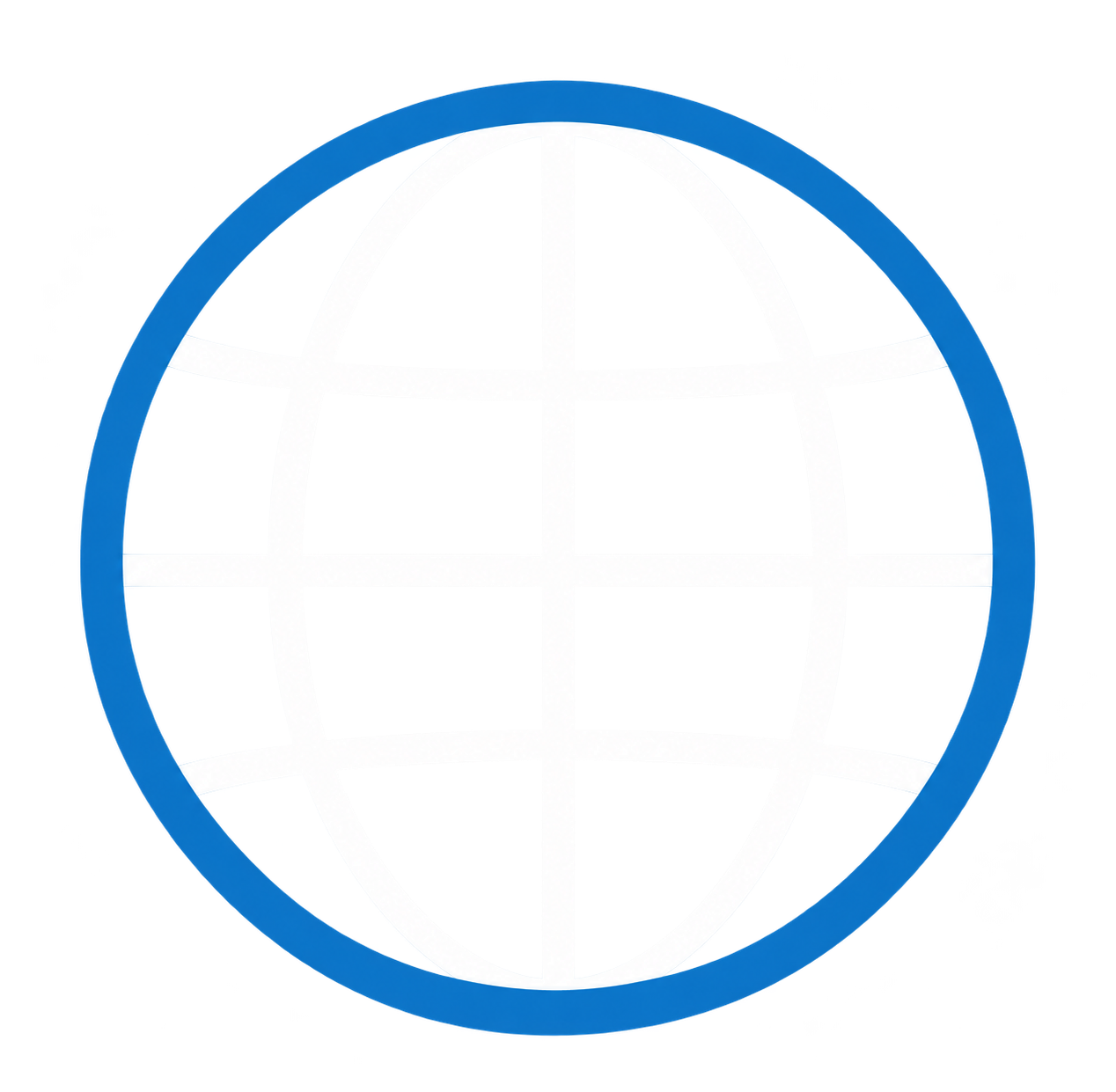 icono globo azul